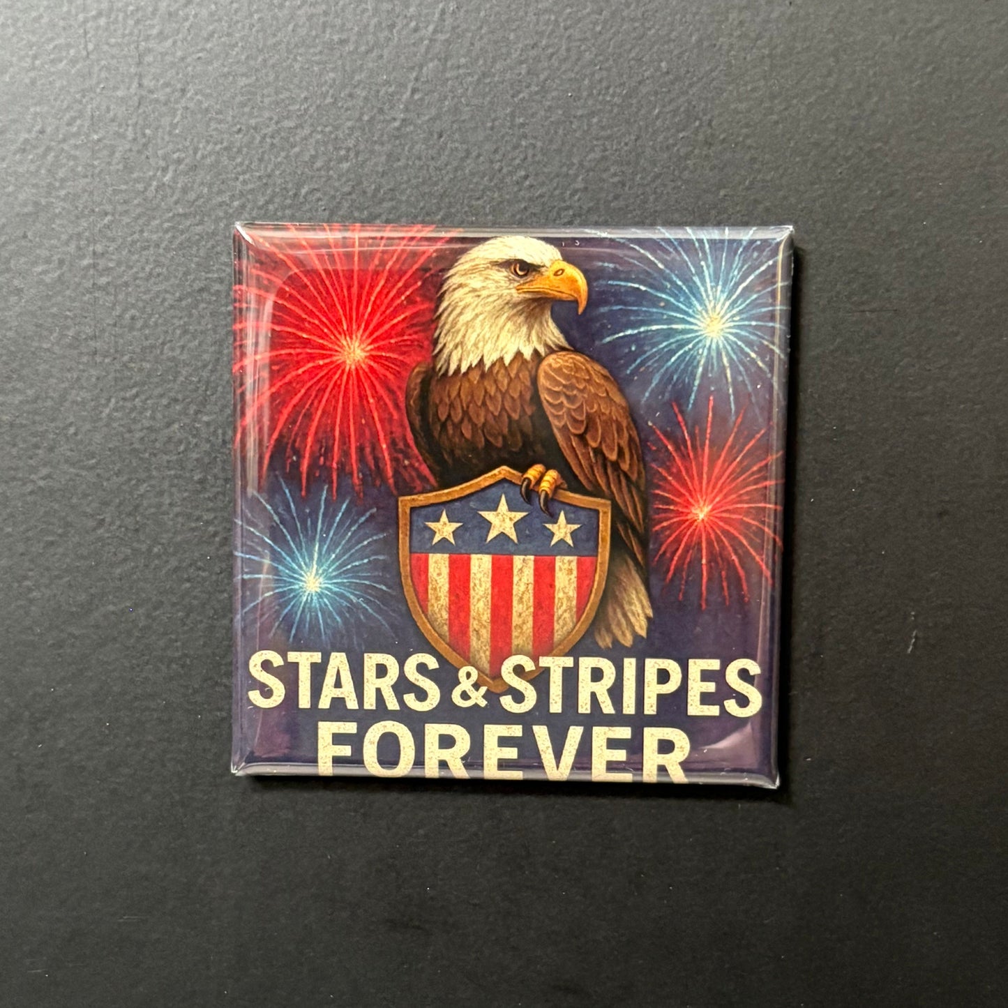 Stars & Stripes Forever - Patriotic - 2"x2" Magnet
