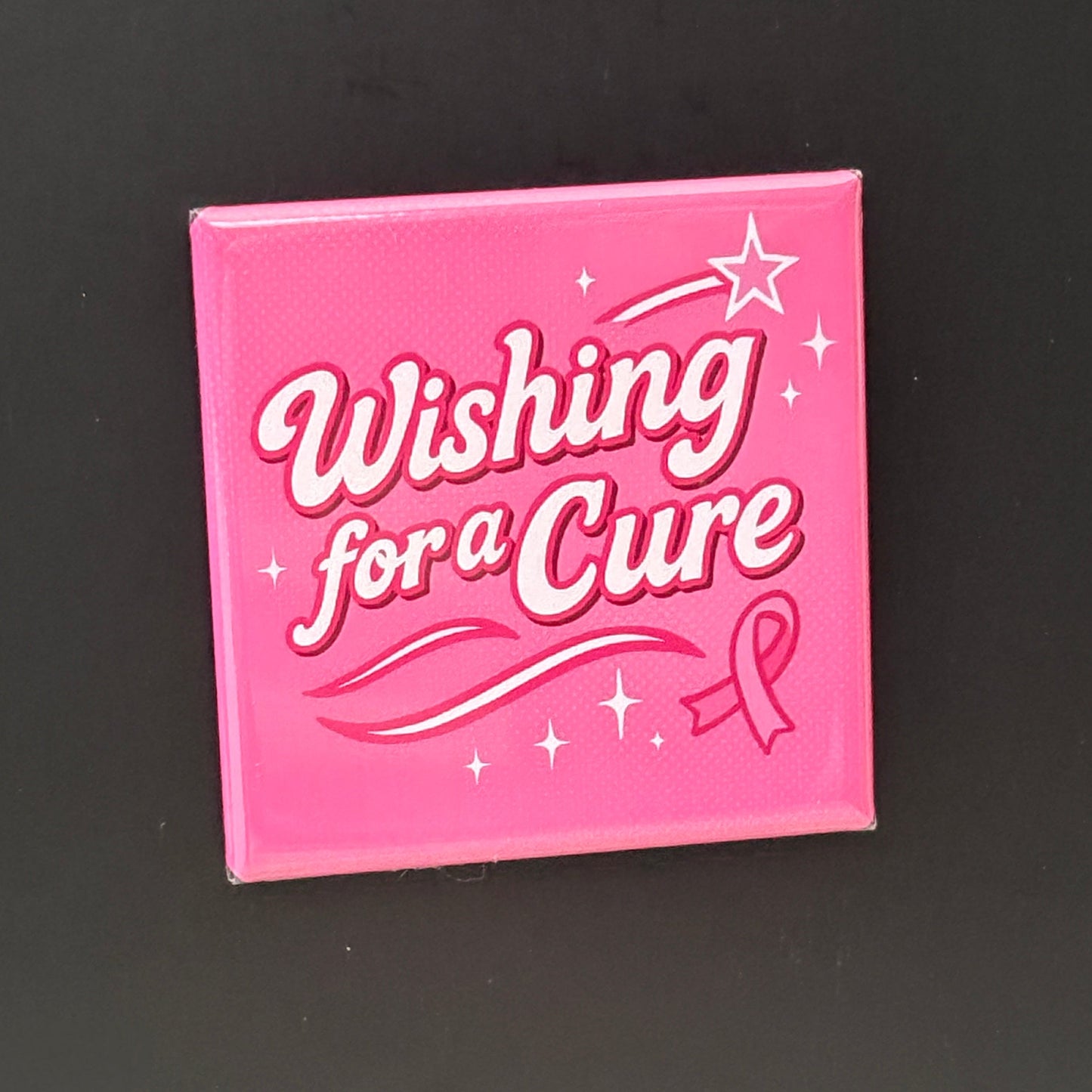 Wishing For A Cure - Breast Cancer Awareness - 2"x2" Magnet
