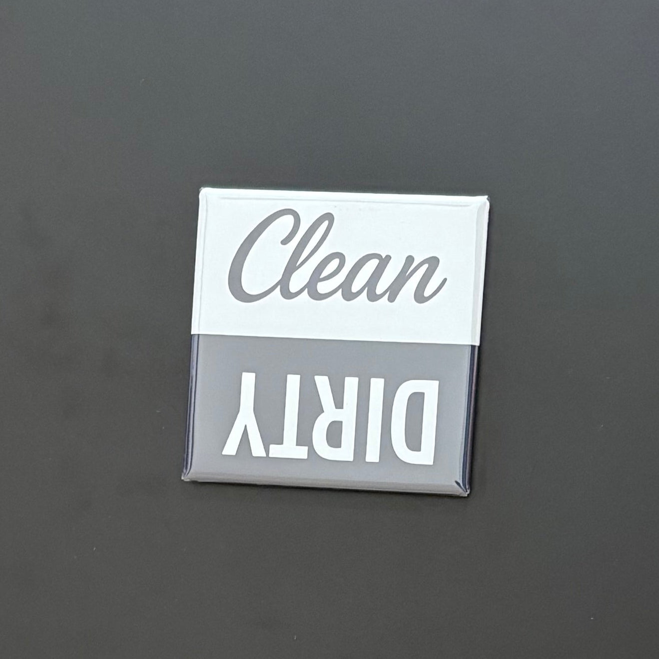 White & Navy - Clean/Dirty - 2"x2" Magnet
