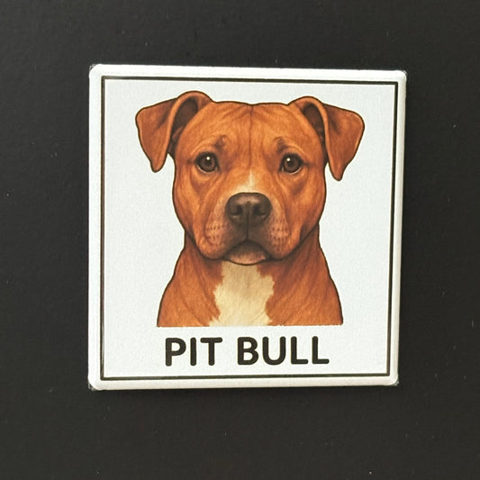 Pit Bull - Animals - 2"x2" Magnet