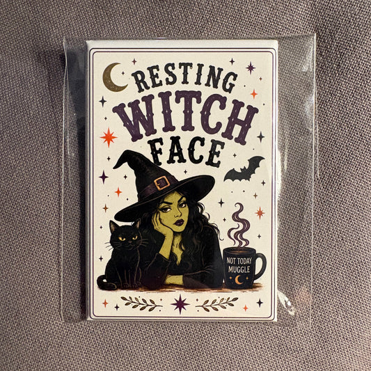 Resting Witch Face - Halloween - 2"x3" Magnet