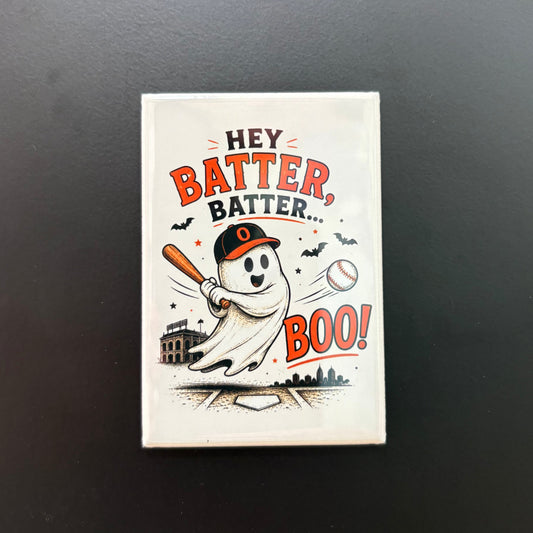 Hey Batter Batter Boo! - Halloween - 2"x3" Magnet