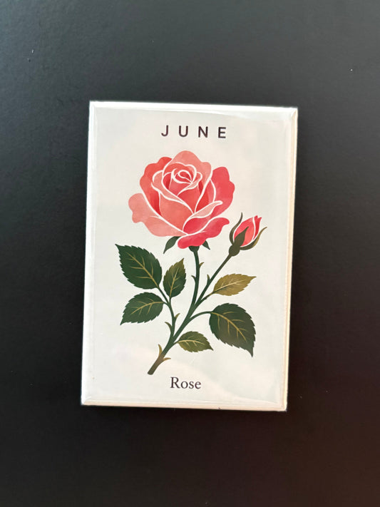 June - Birth Month Flowers - 2"x3" Magnet