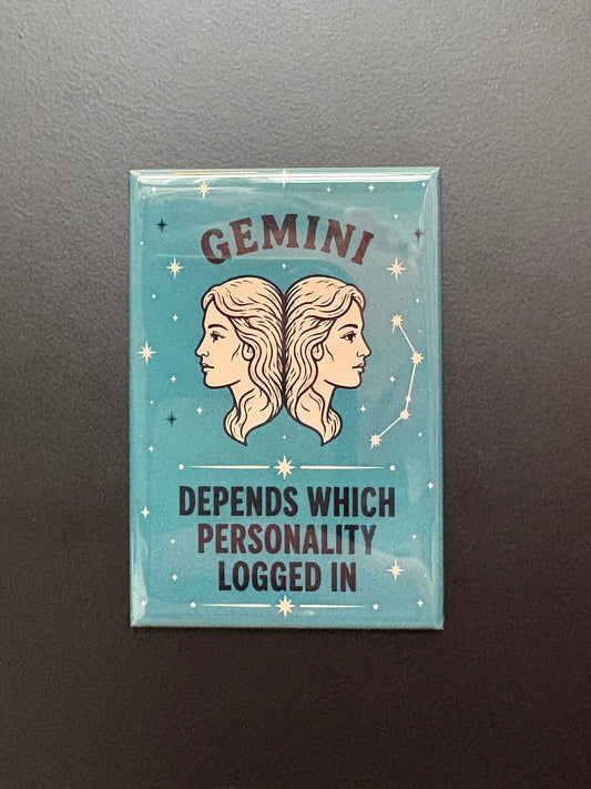 Gemini - Unhinged Zodiac Signs - 2"x3" Magnet