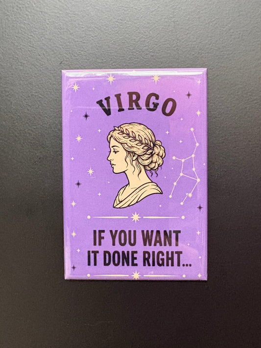 Virgo - Unhinged Zodiac Signs - 2"x3" Magnet