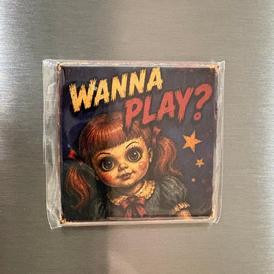 Wanna Play - Halloween - 2"x2" Magnet