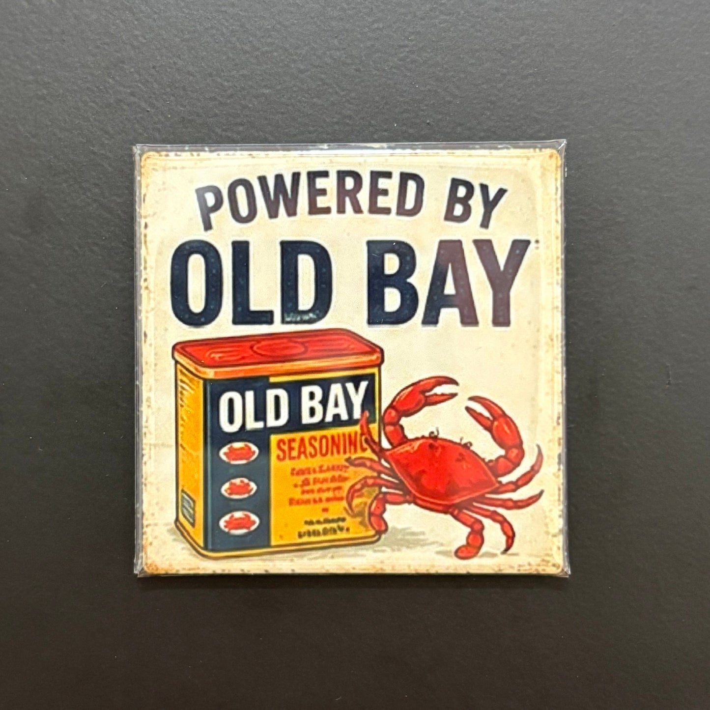 Powered By Old Bay - Maryland Pride - 2"x2" Magnet