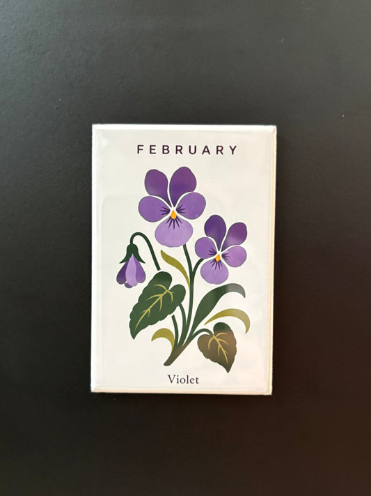 February - Birth Month Flowers - 2"x3" Magnet