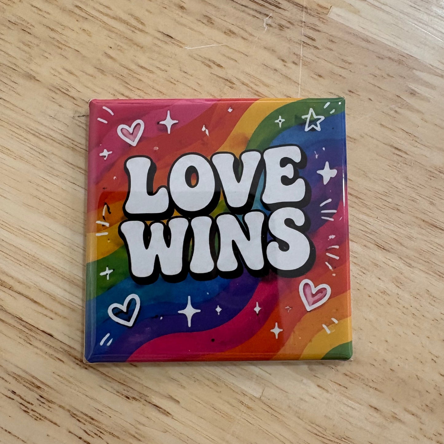 Love Wins - Positivity - 2"x2" Magnet