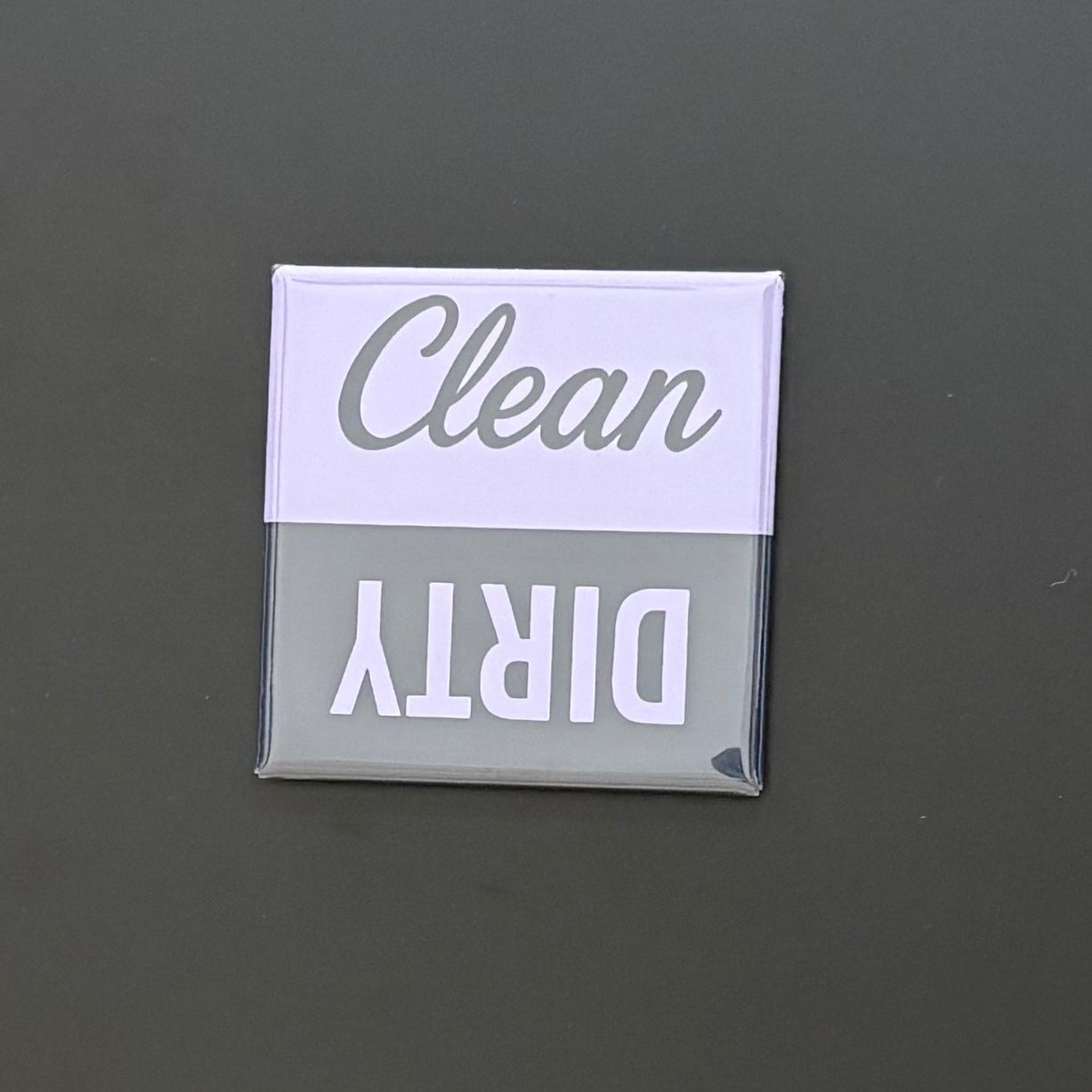 Purple & Navy - Clean/Dirty - 2"x2" Magnet