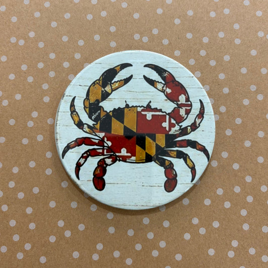 Maryland Flag Crab - 3.5" Coaster