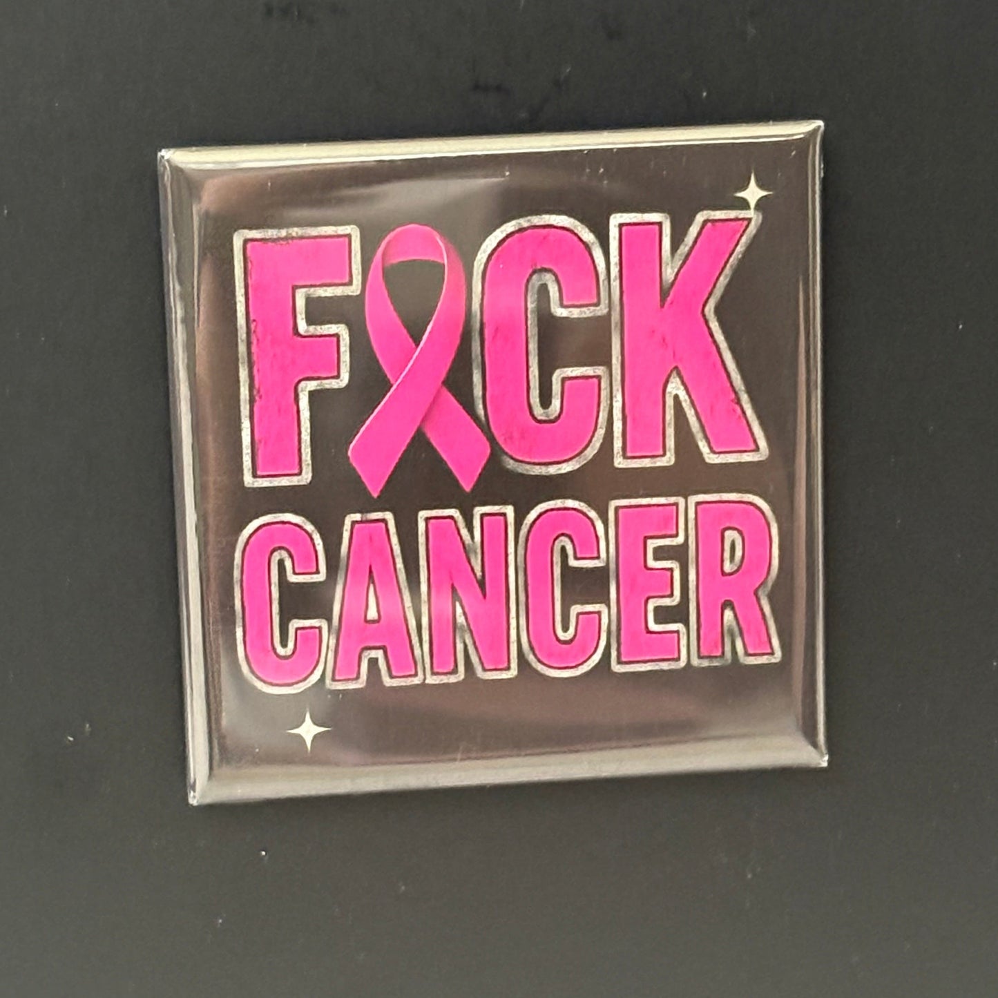 F*ck Cancer - Breast Cancer Awareness - 2"x2" Magnet
