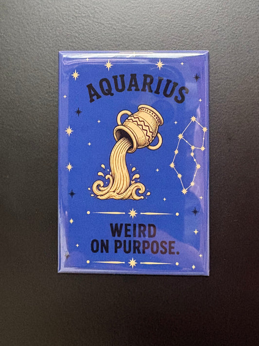 Aquarius - Unhinged Zodiac Signs - 2"x3" Magnet