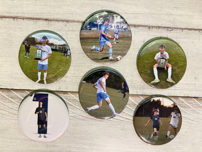 2.5" Round Photo Magnets - Set of 6